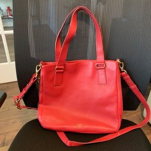 Red Fossil Purse